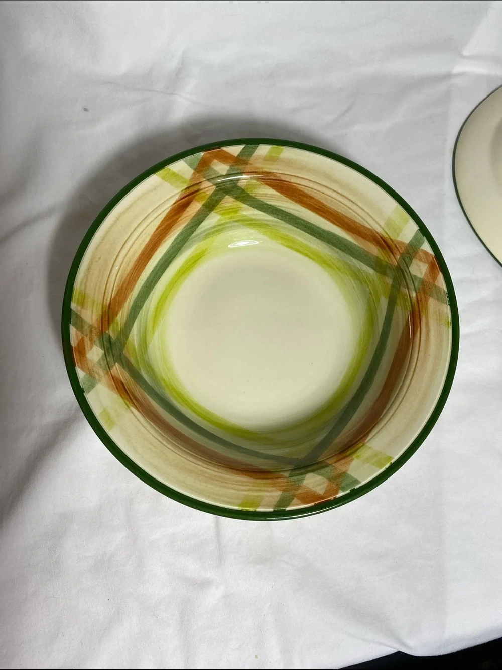 Vernonware “Tam O’Shanter” Vintage Serving Bowl and Platter Set -mid-century mod